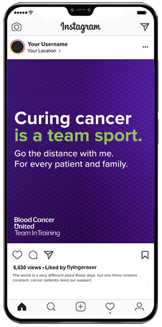 Light The Night Sample Social Post on Phone